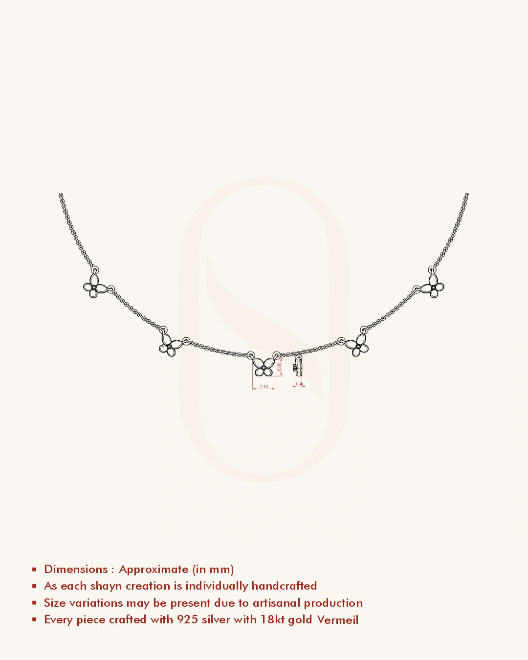 Petal Butterfly Necklace