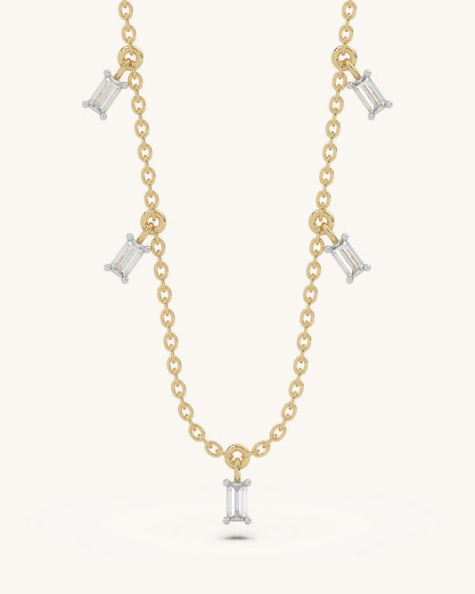 Dangling Baguette Necklace