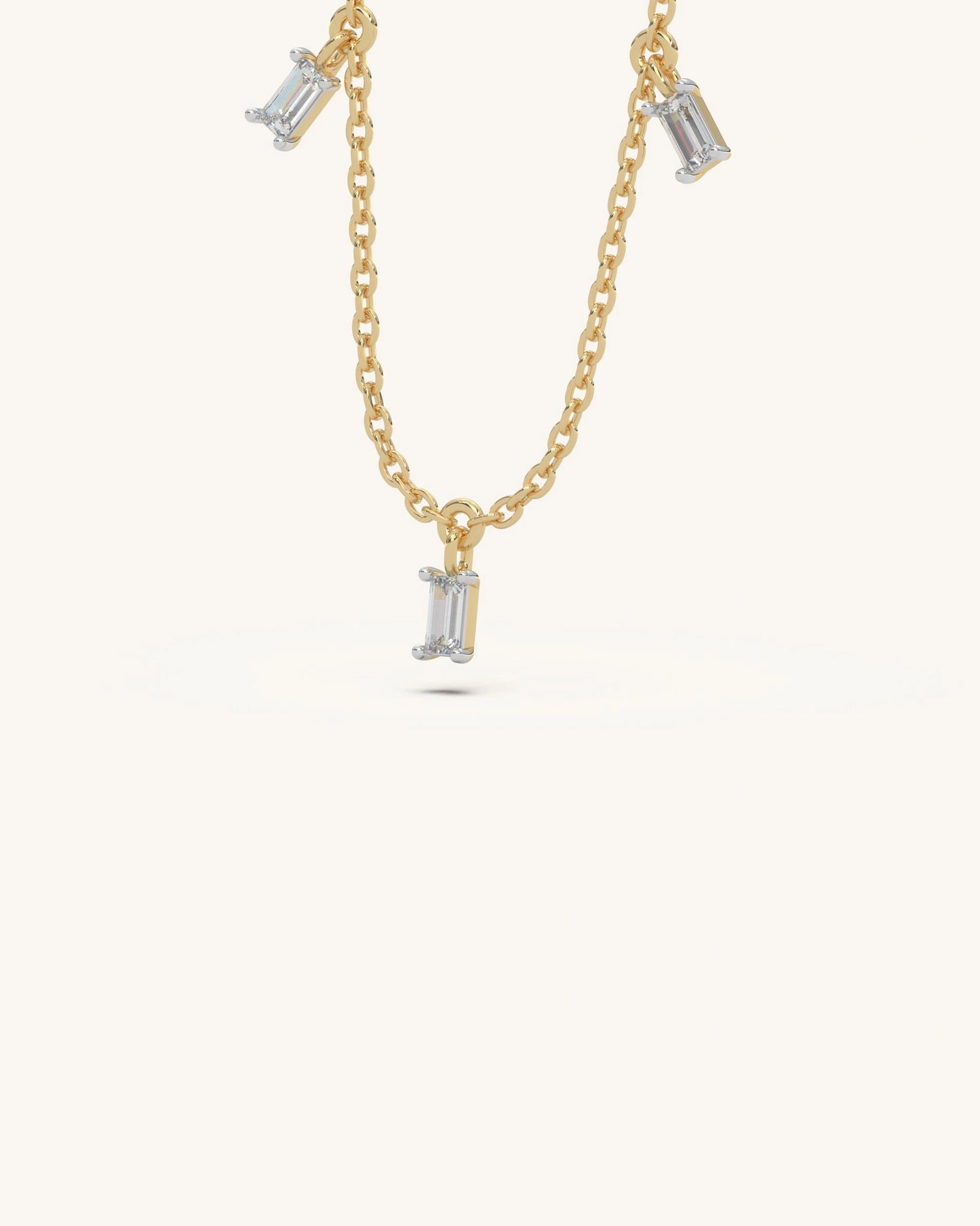 Dangling Baguette Necklace