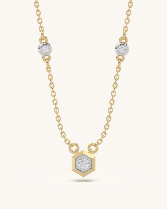 Hexagon Charm Necklace