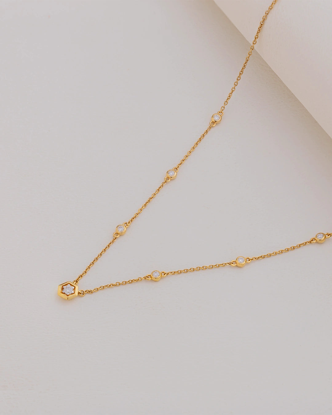 Hexagon Charm Necklace