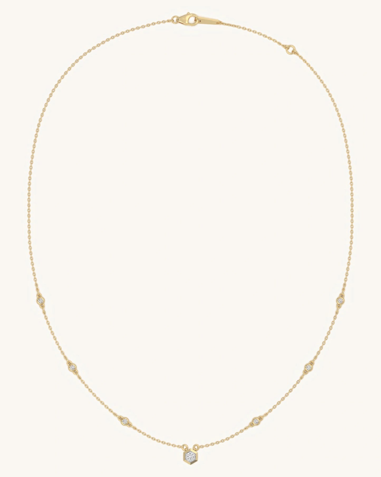 Hexagon Charm Necklace