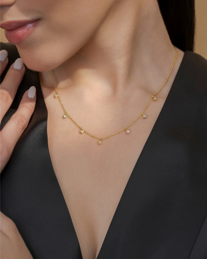 Square Drop Necklace