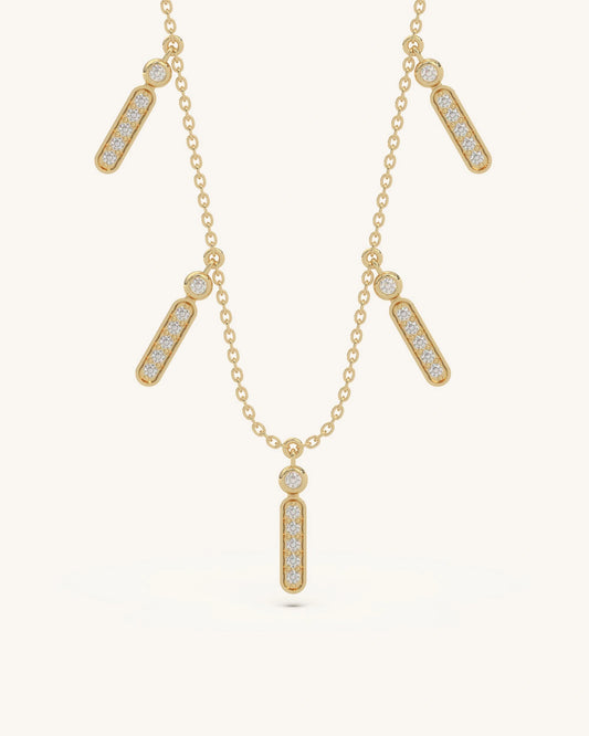 Rectangle Cluster Necklace