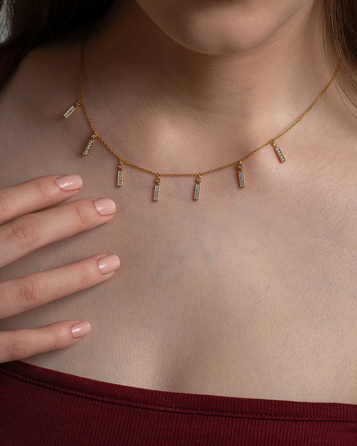 Rectangle Cluster Necklace