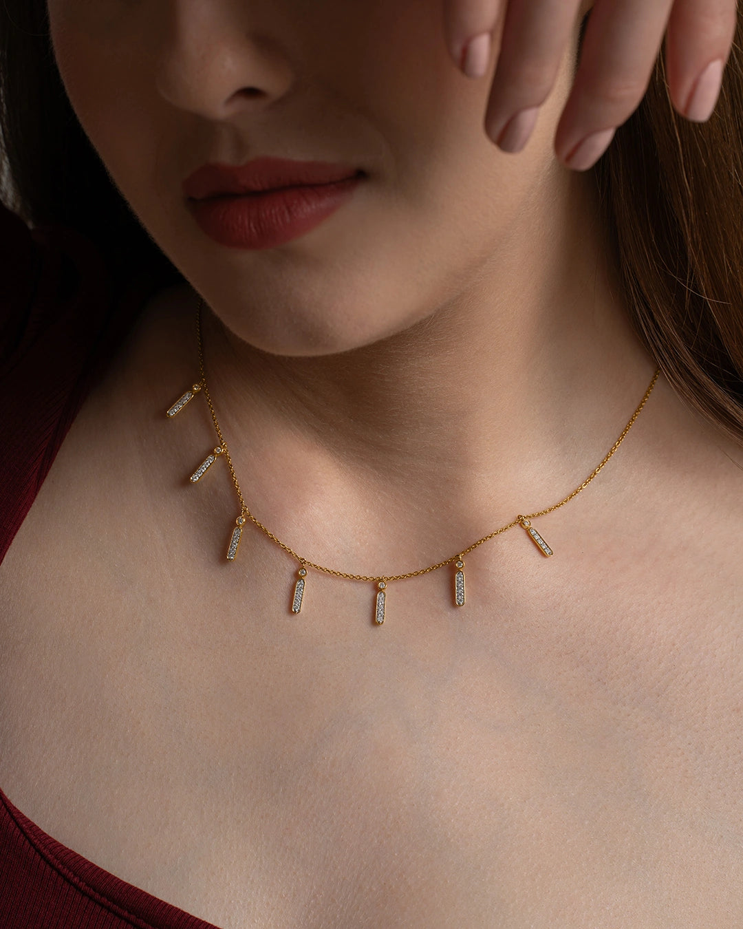 Rectangle Cluster Necklace