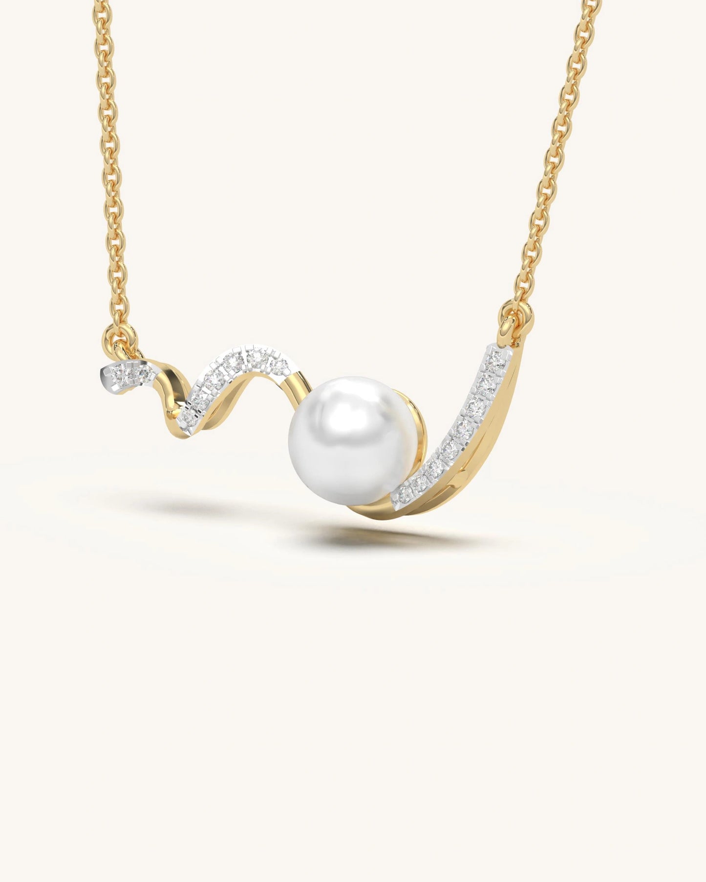 Wavy Pearl Necklace