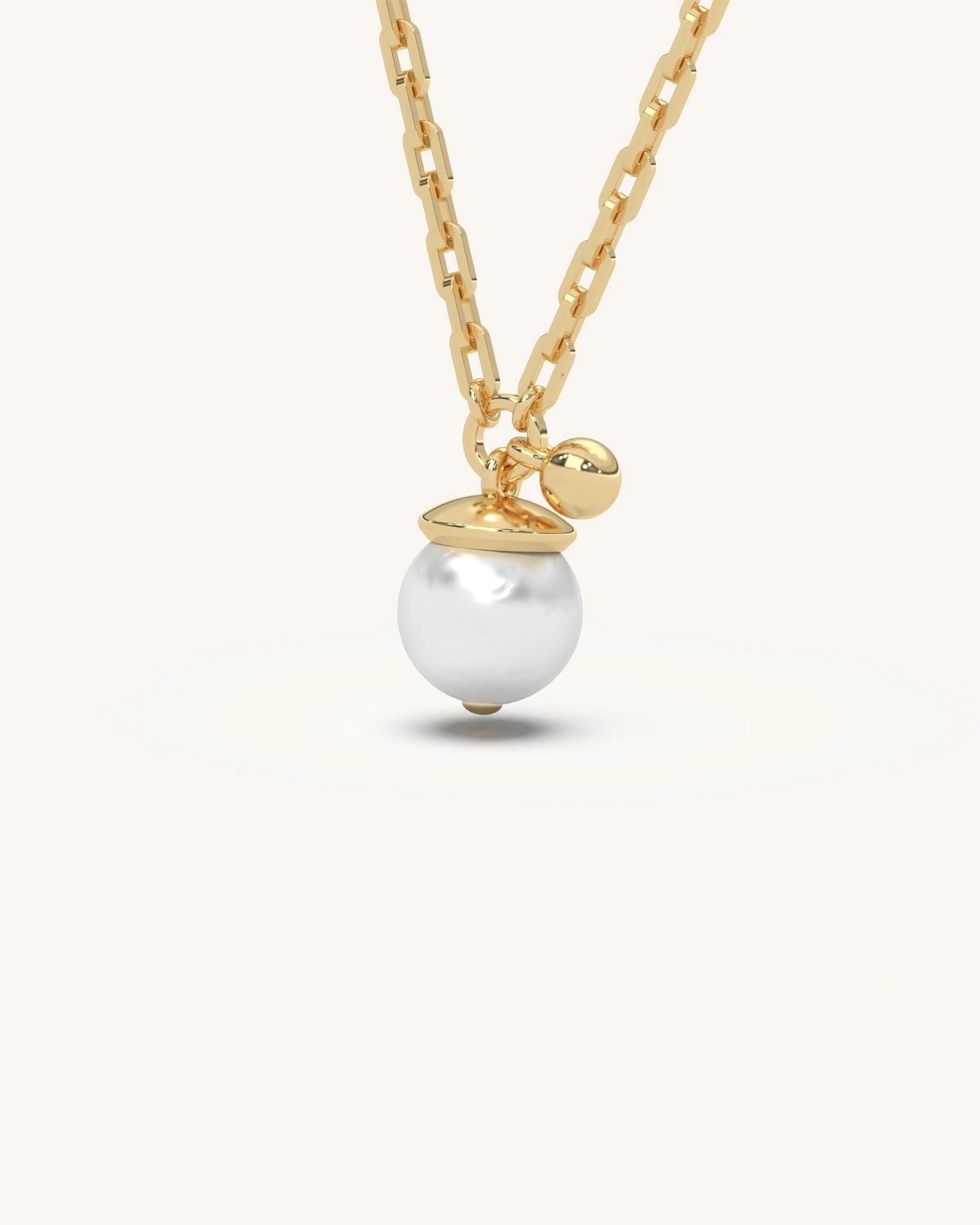 Pearl Drop Chain Necklace