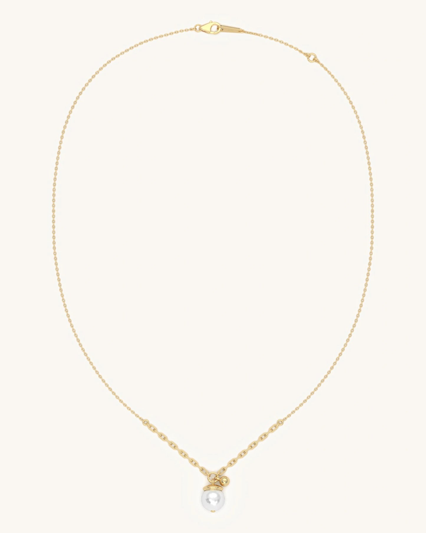 Pearl Drop Chain Necklace