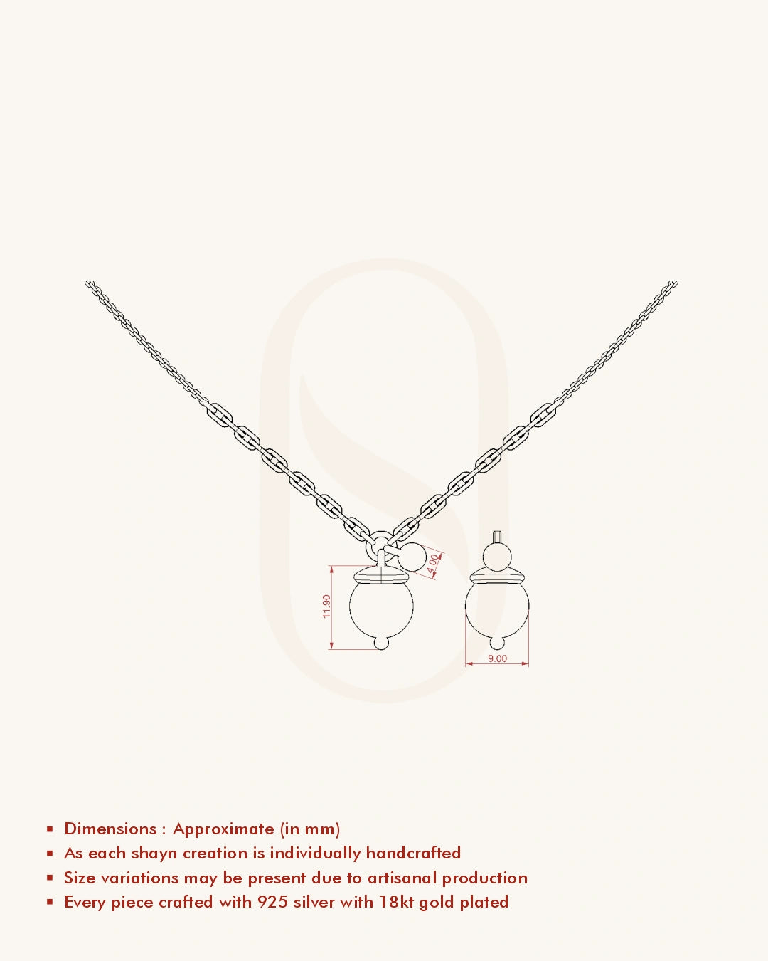 Pearl Drop Chain Necklace