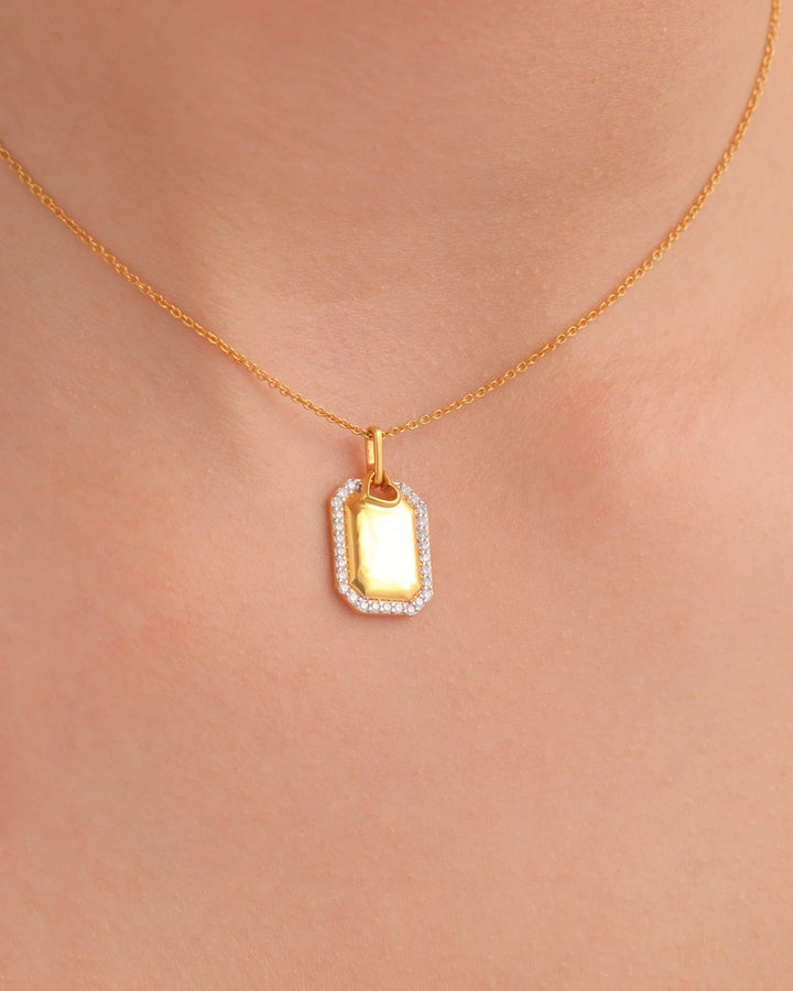 Geometric Tag Necklace