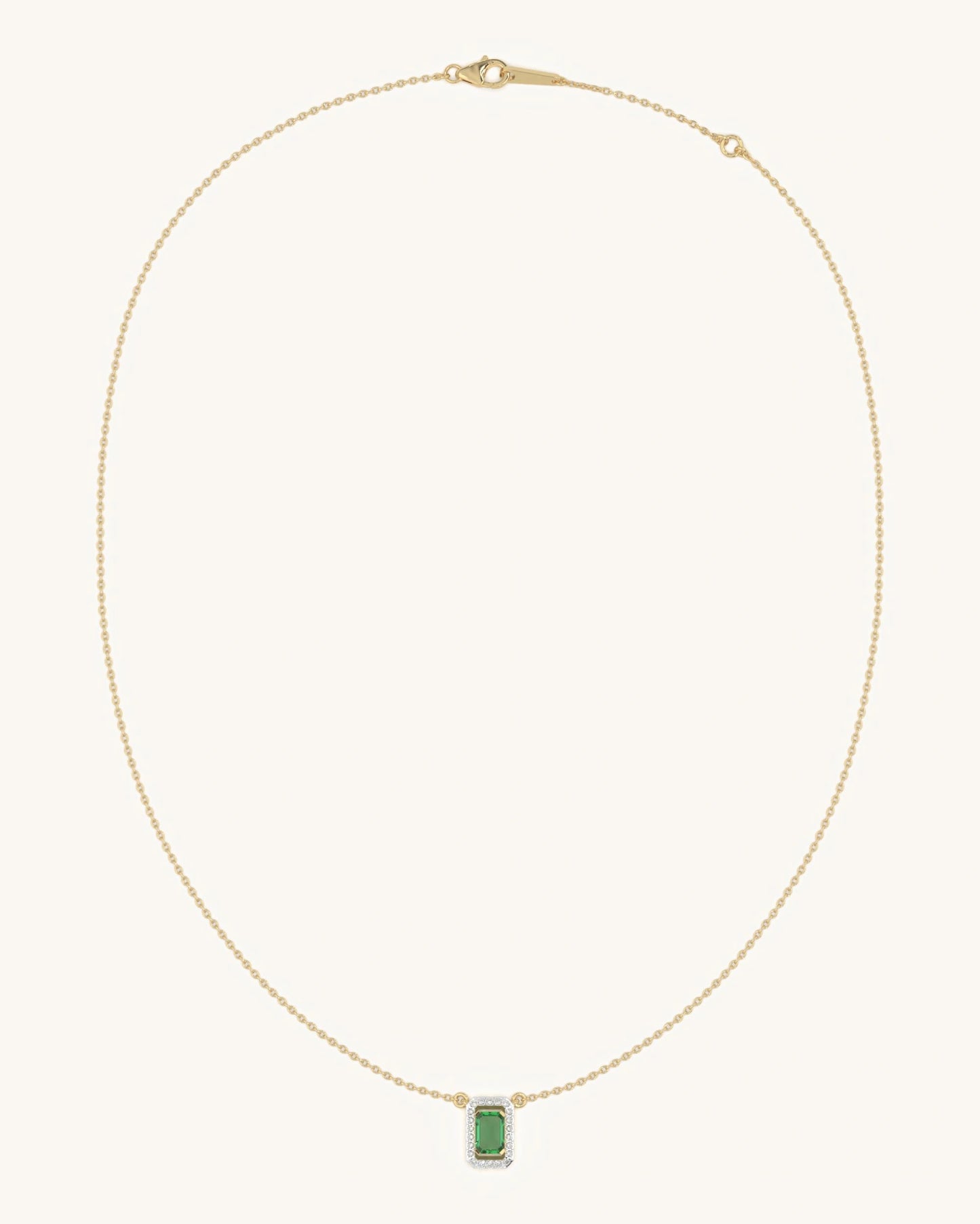 Emerald Halo Necklace