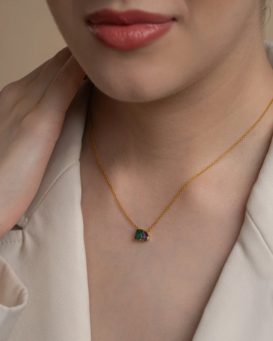 Twin Gem Necklace