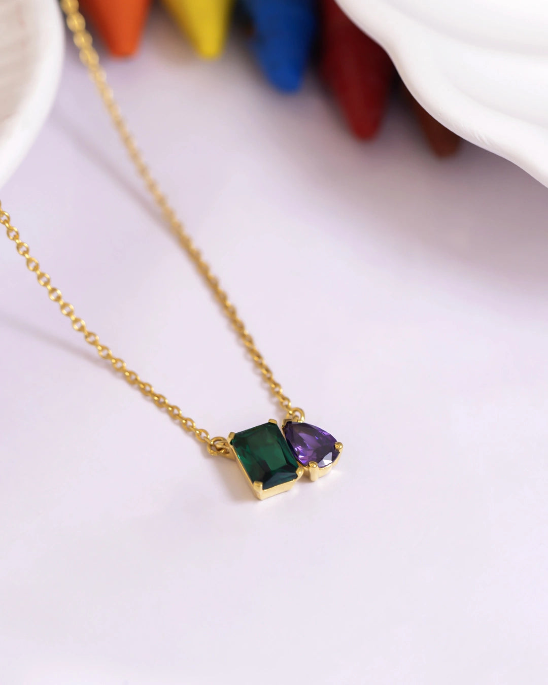 Twin Gem Necklace
