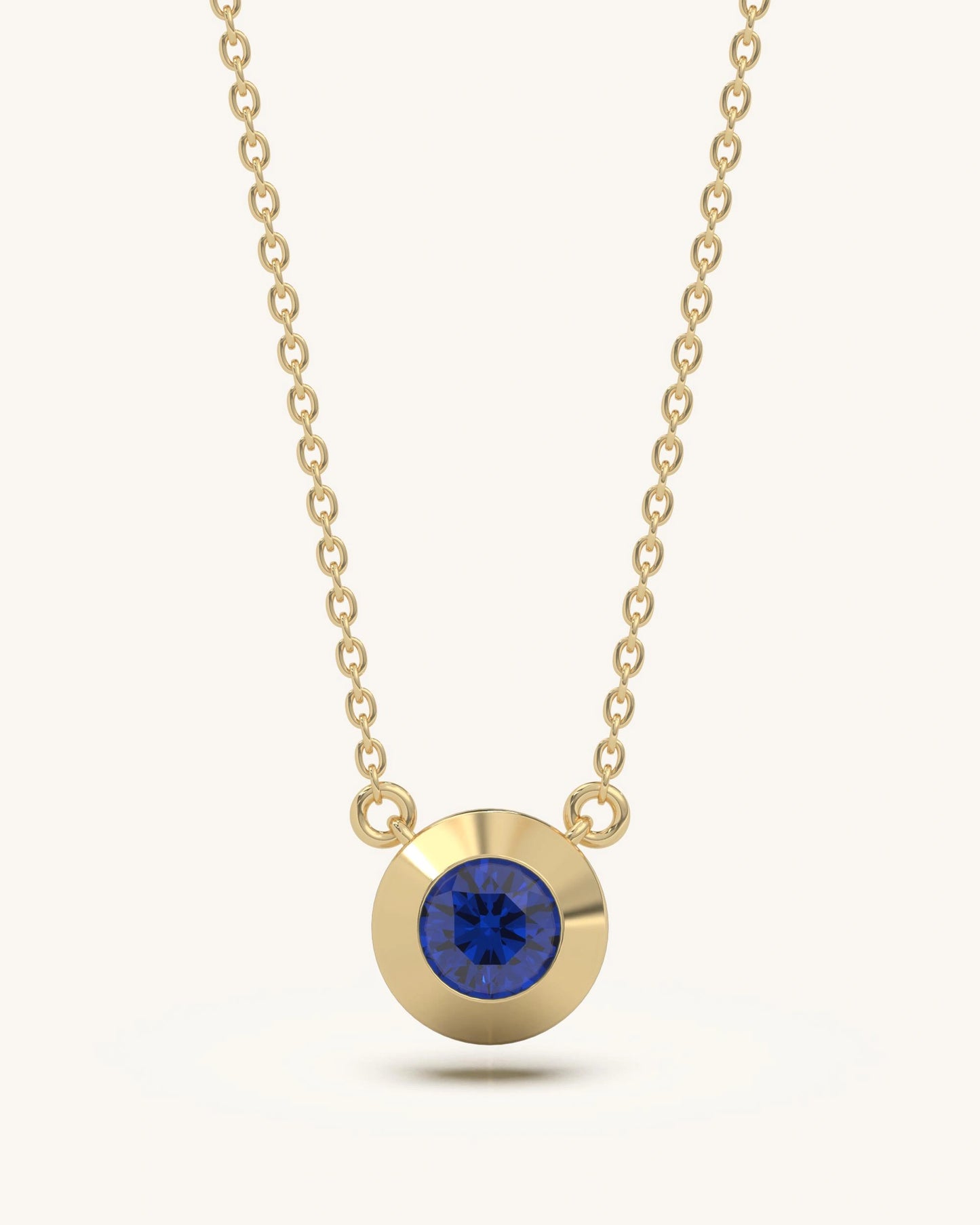 Bezel Blue Necklace