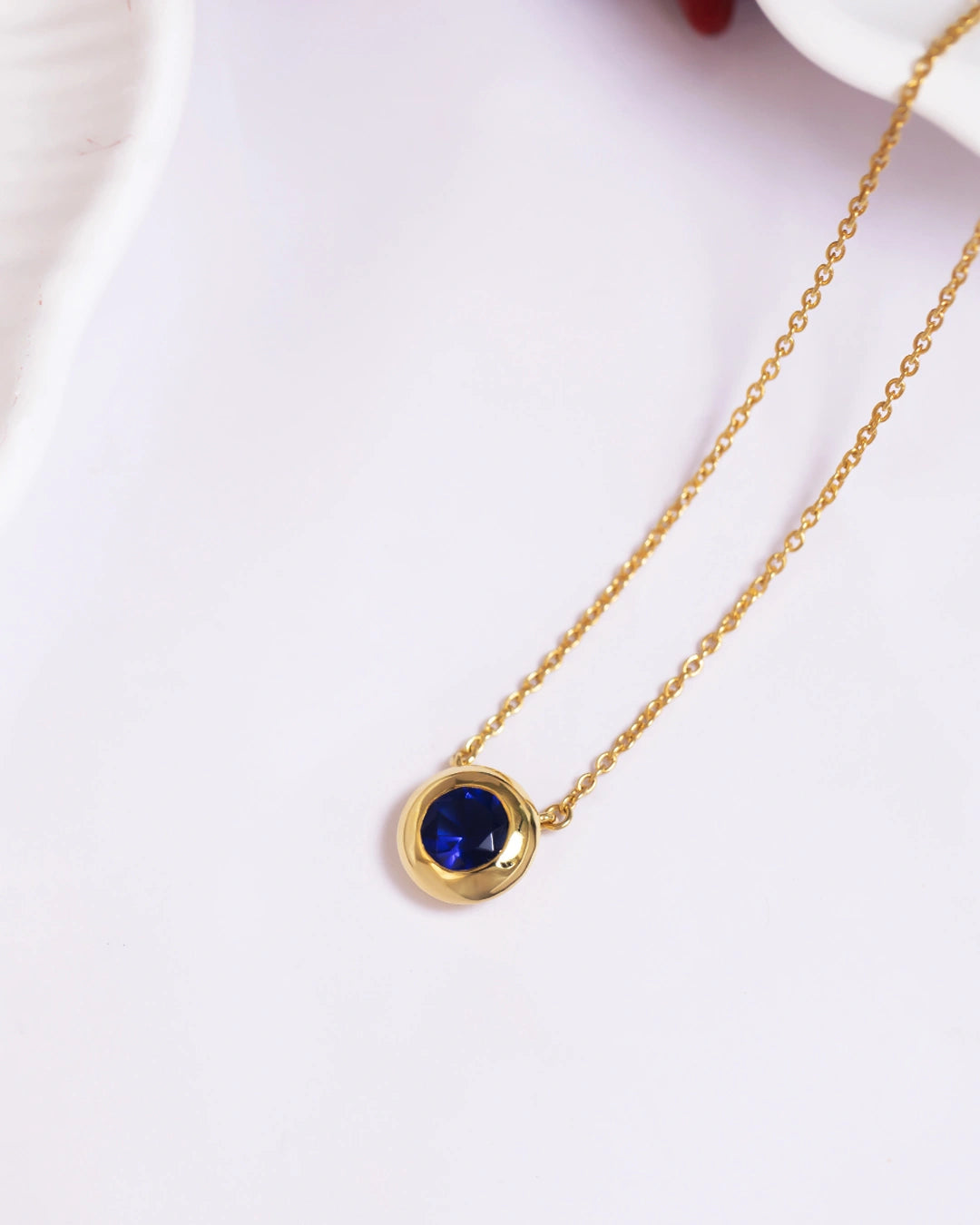 Bezel Blue Necklace