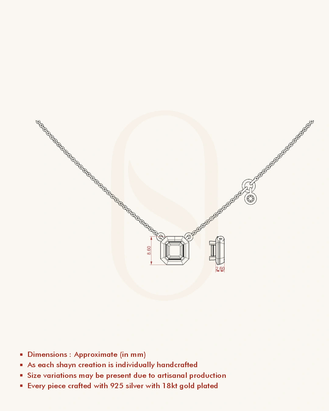 Ruby Accent Necklace