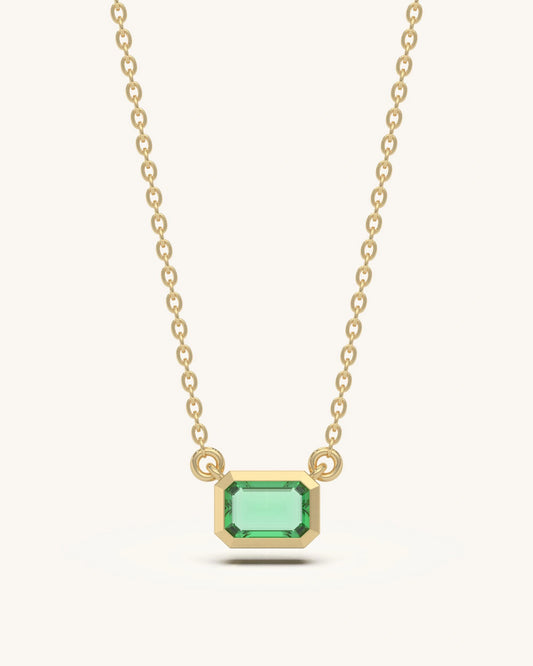 Emerald Bar Necklace