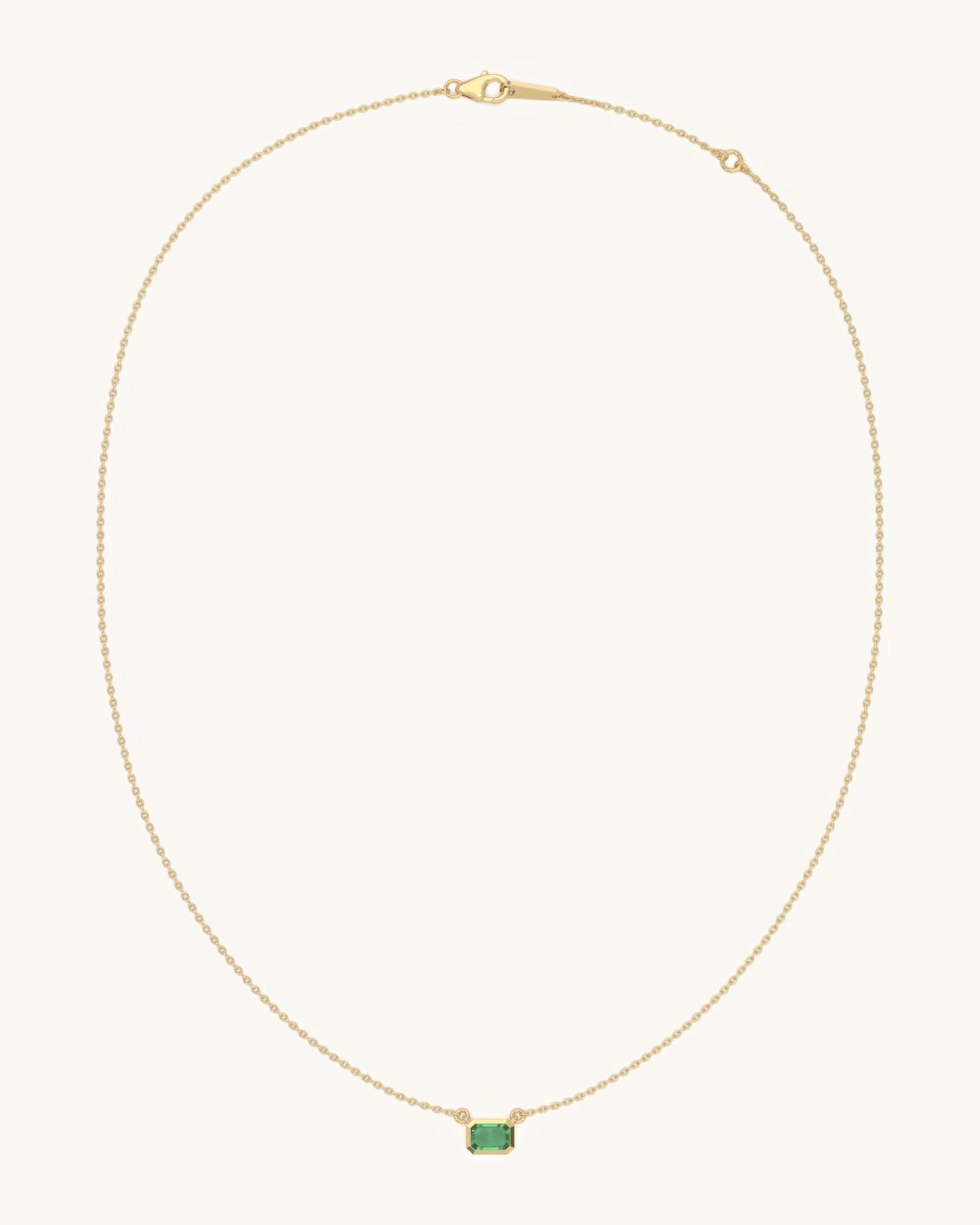 Emerald Bar Necklace