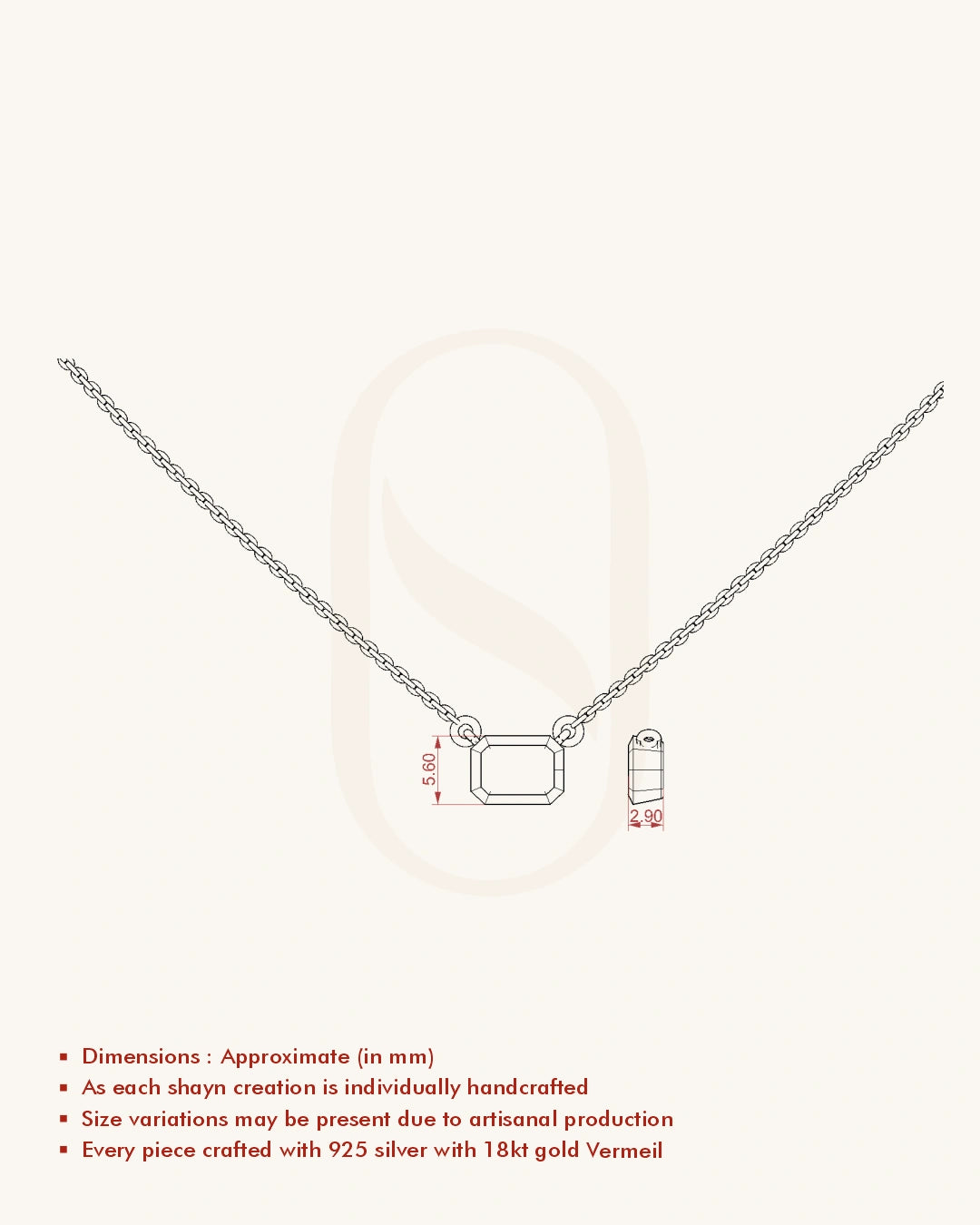 Emerald Bar Necklace