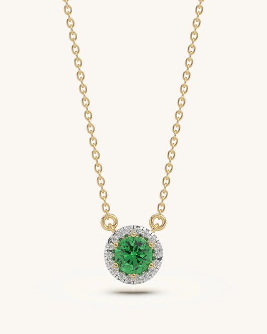 Halo Green Necklace