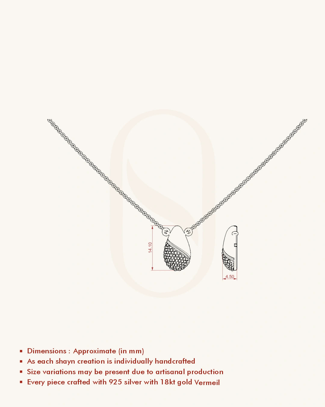 Raindrop Curve Pendant