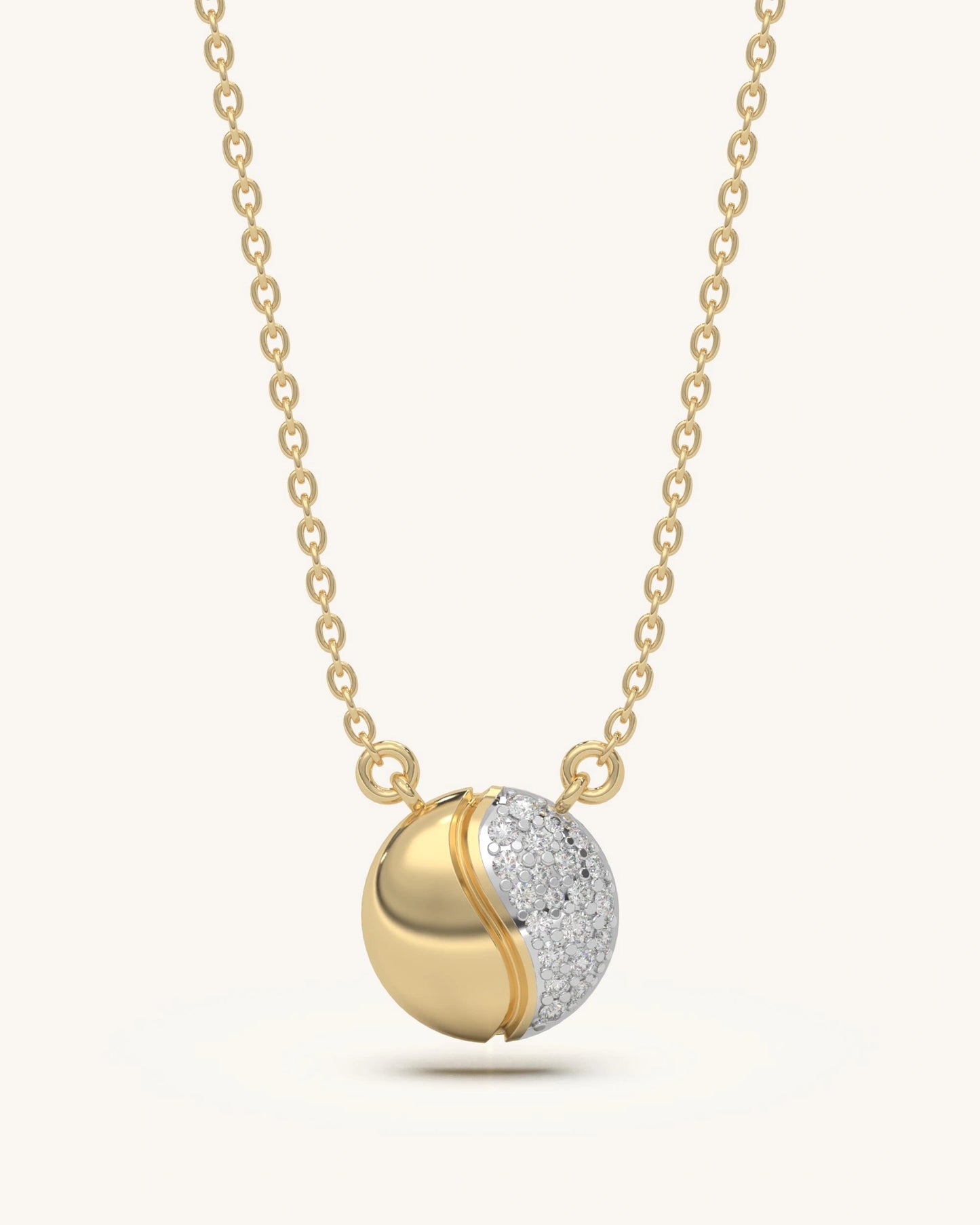 Dual Tone Circle Pendant