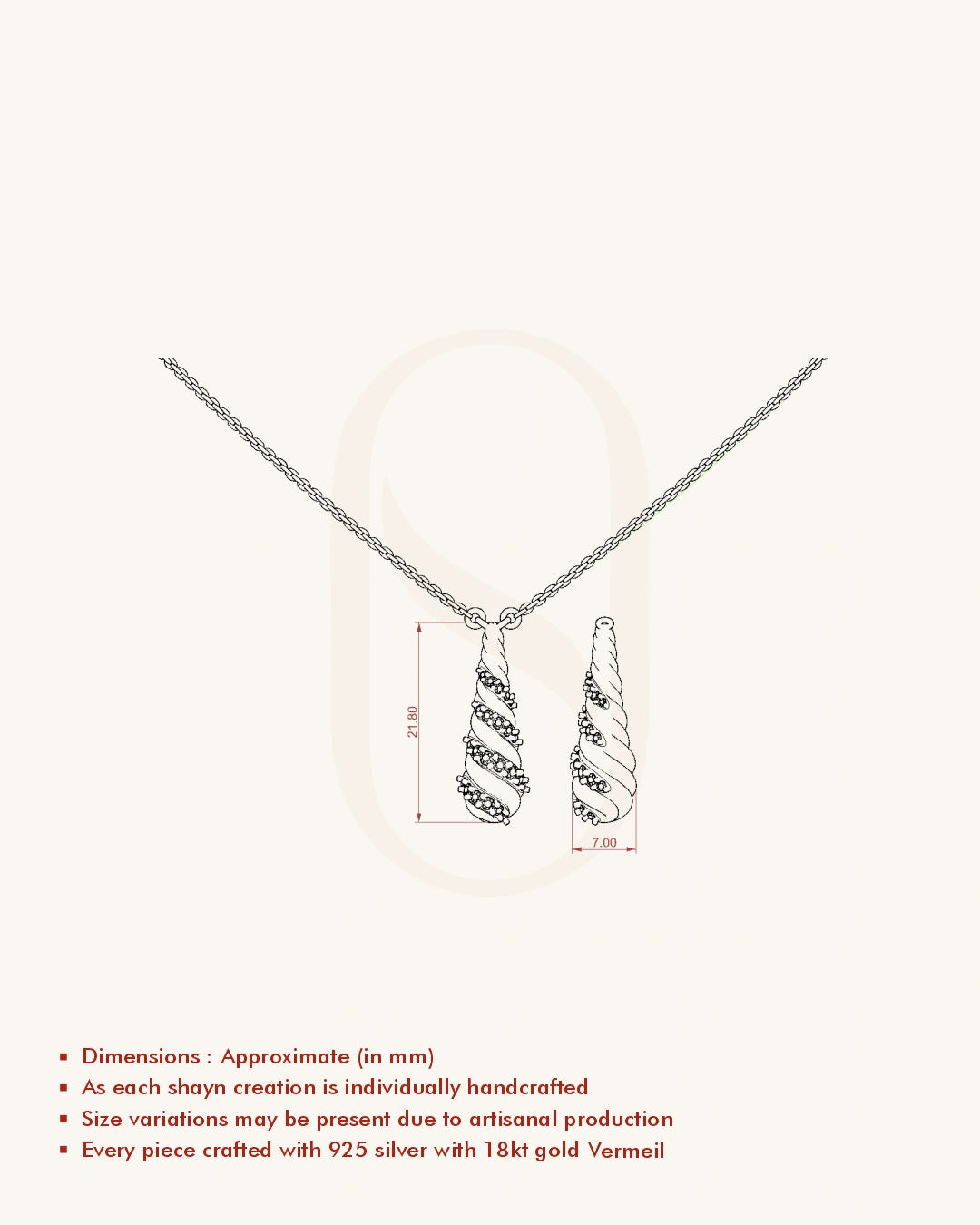 Twist Drop Necklace