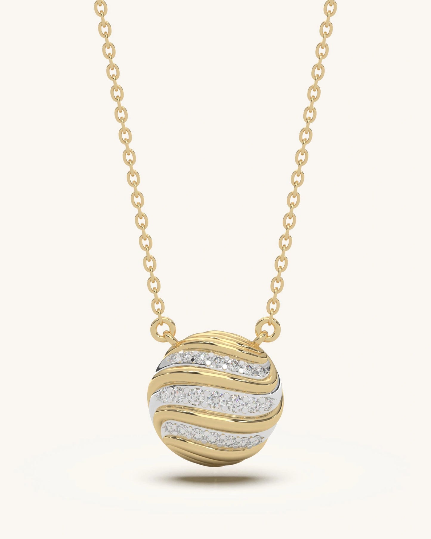 Wave Circle Necklace