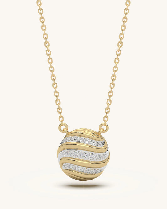 Wave Circle Necklace