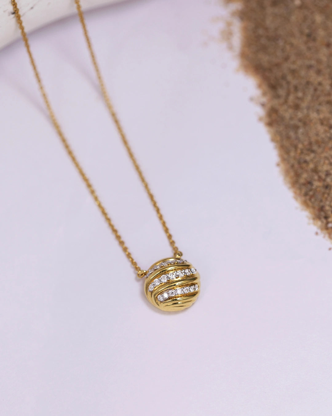Wave Circle Necklace