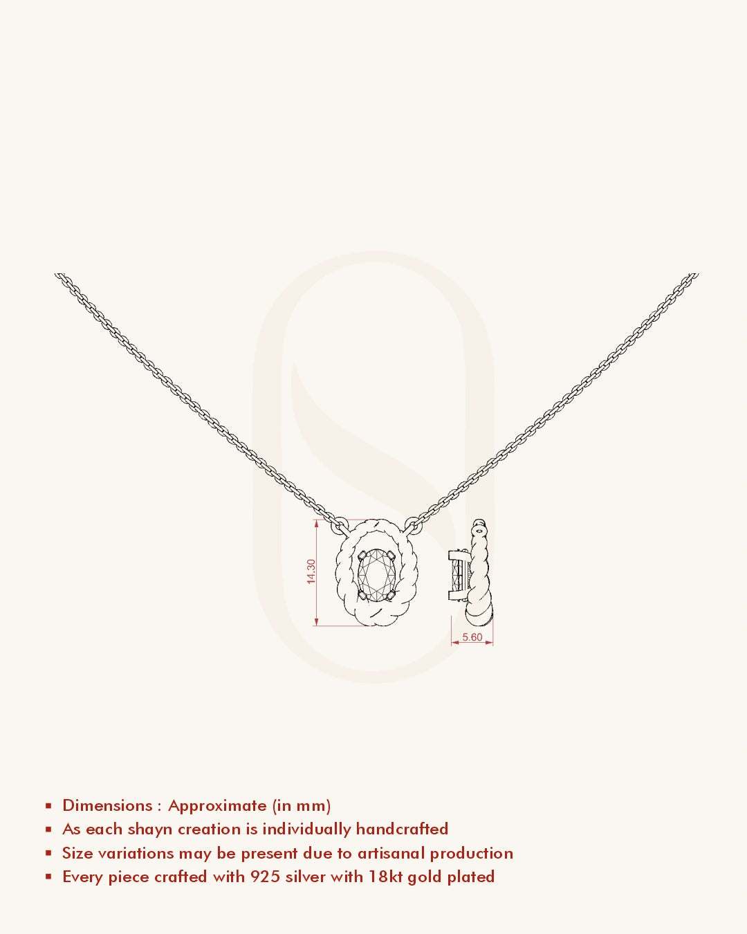 Braided Oval Necklace