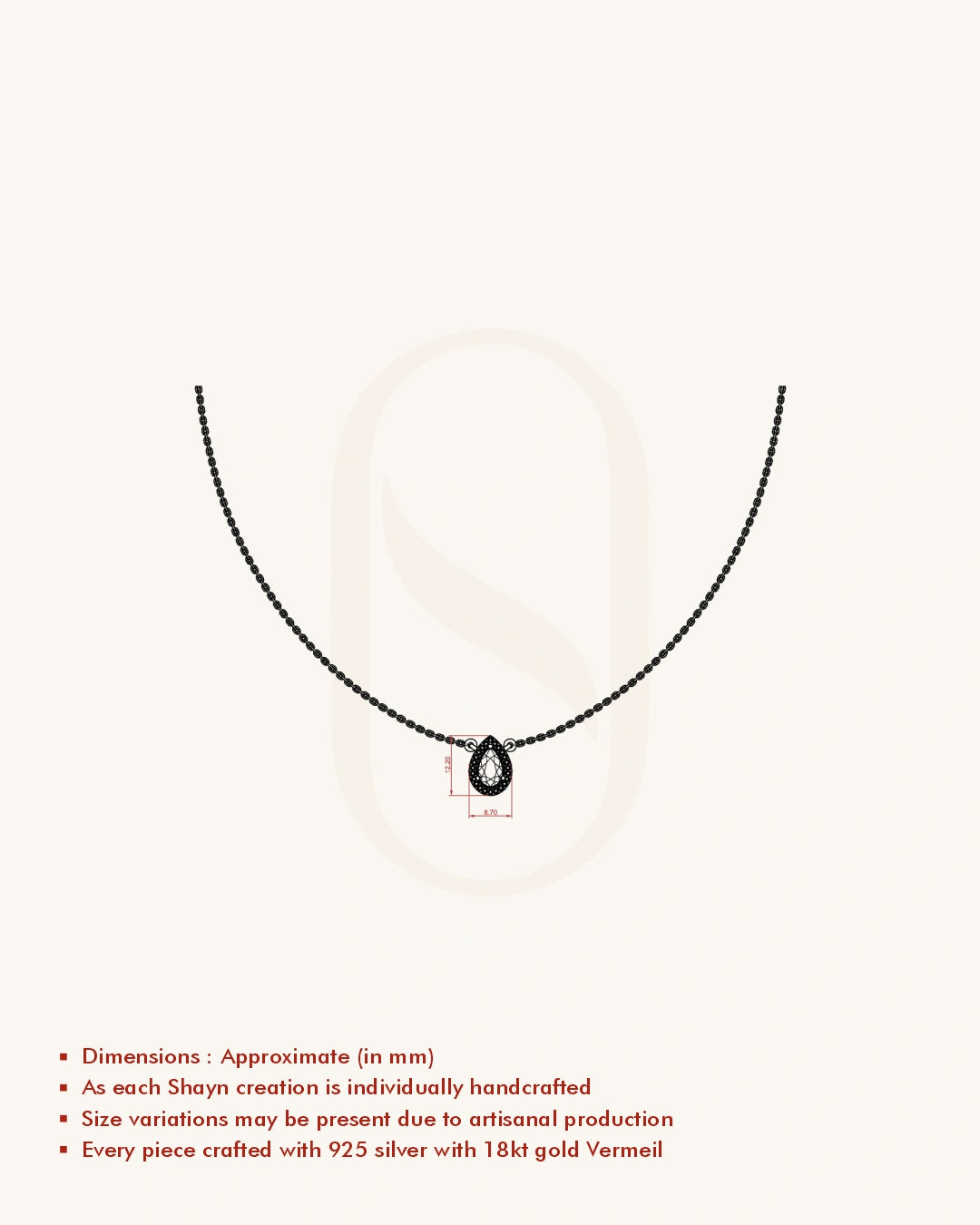 Pear Halo Necklace
