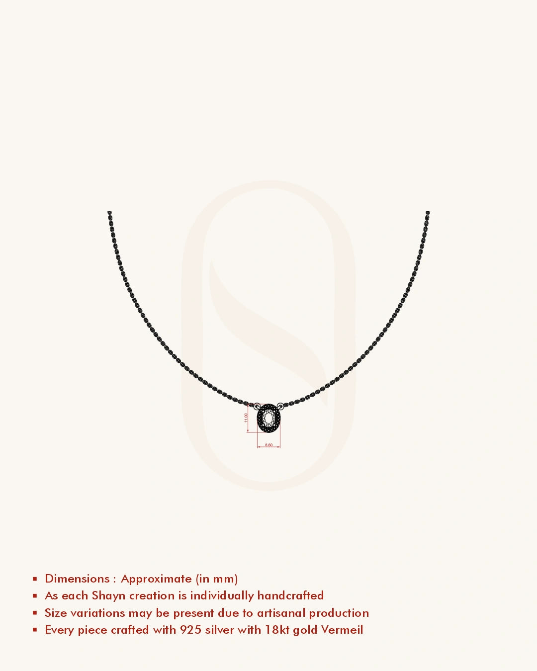 Oval Halo Necklace