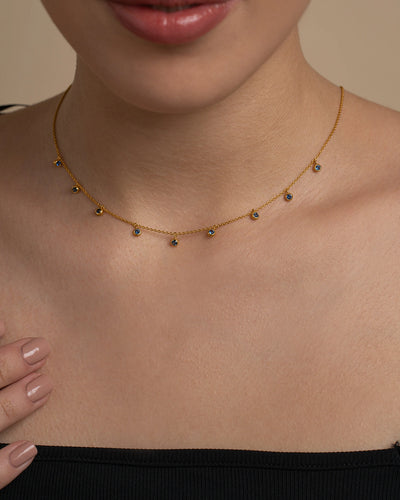 Blue Dangle Necklace