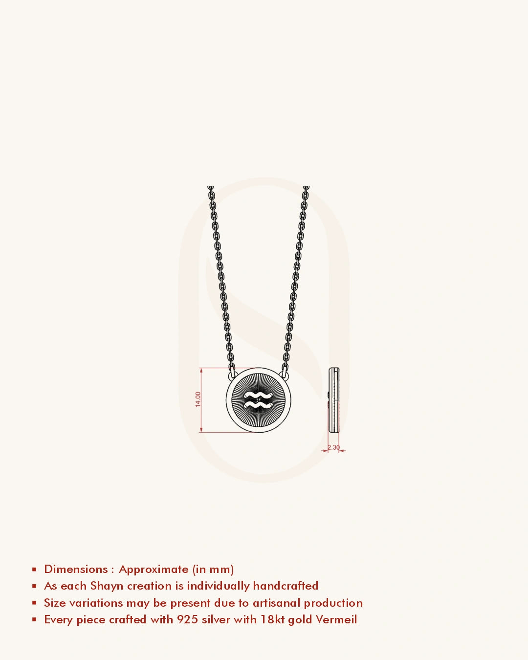 Aquarius Charm Necklace