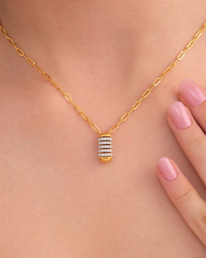 Fluted Barrel Necklace