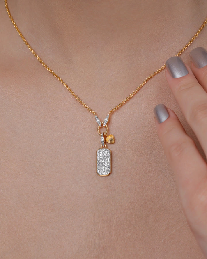 Full Pave Tag Pendant