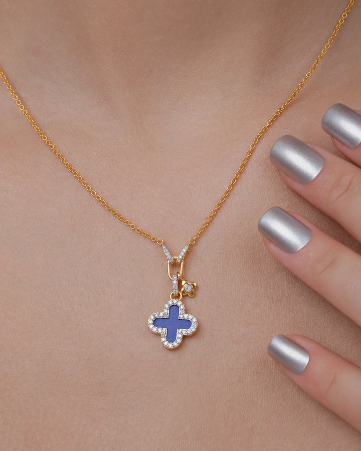 Lapis Lazuli Clover Pendant