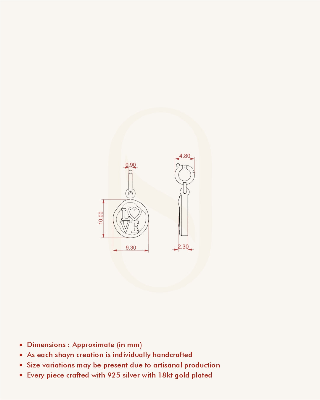 Spinning Heart Charms