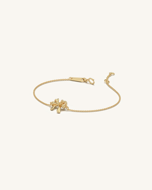 Gold Plated Silver Ribbon Bracelet