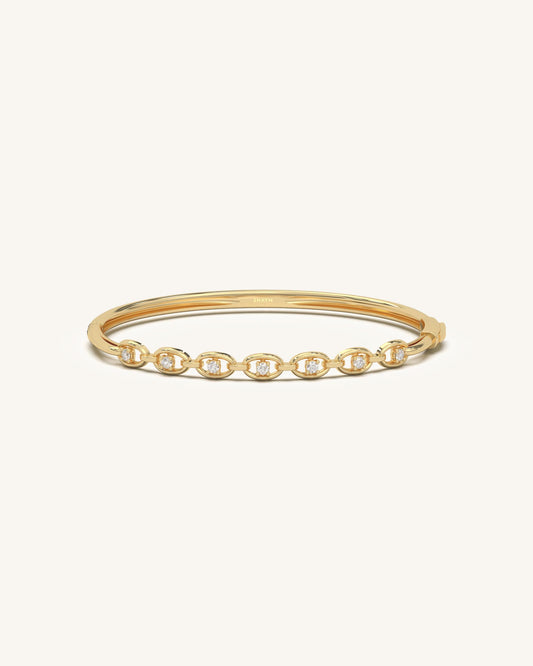 Oval Link Diamond Bracelet