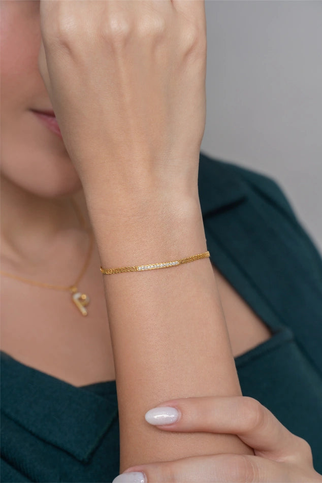 Diamond Bar Bracelet