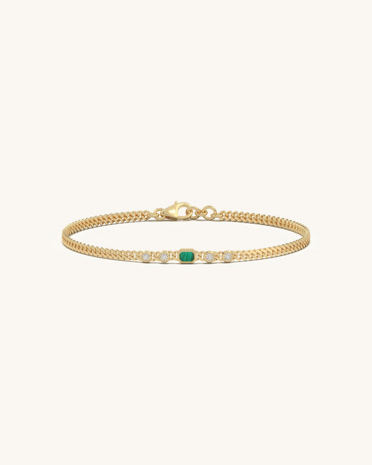 Emerald Glow Link Bracelet