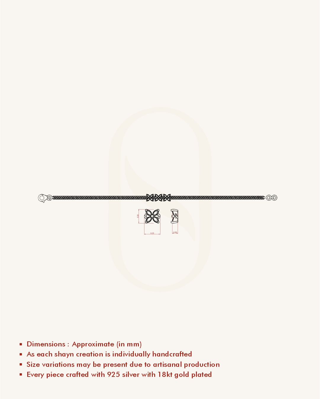 Triple Flower Sparkle Bracelet