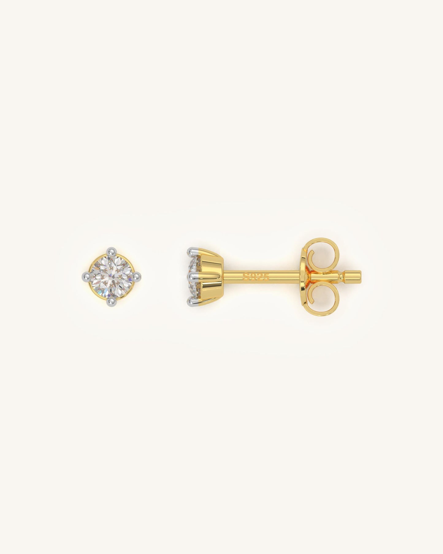 Four Prong Earrings