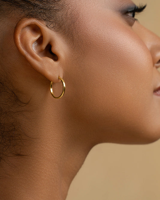 Polished Gold Hoops