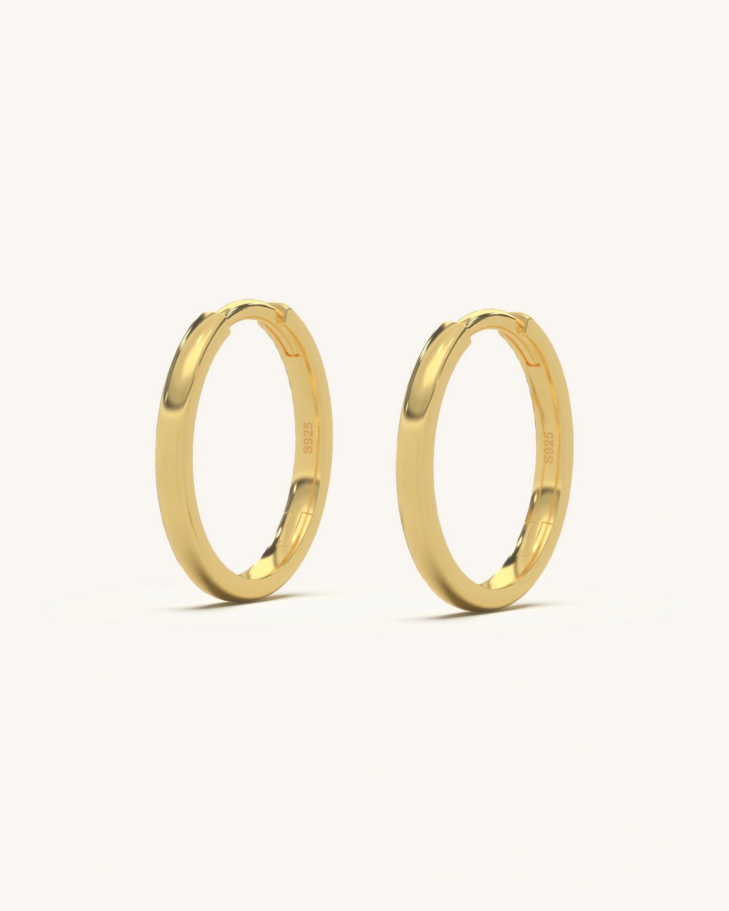 Polished Gold Hoops
