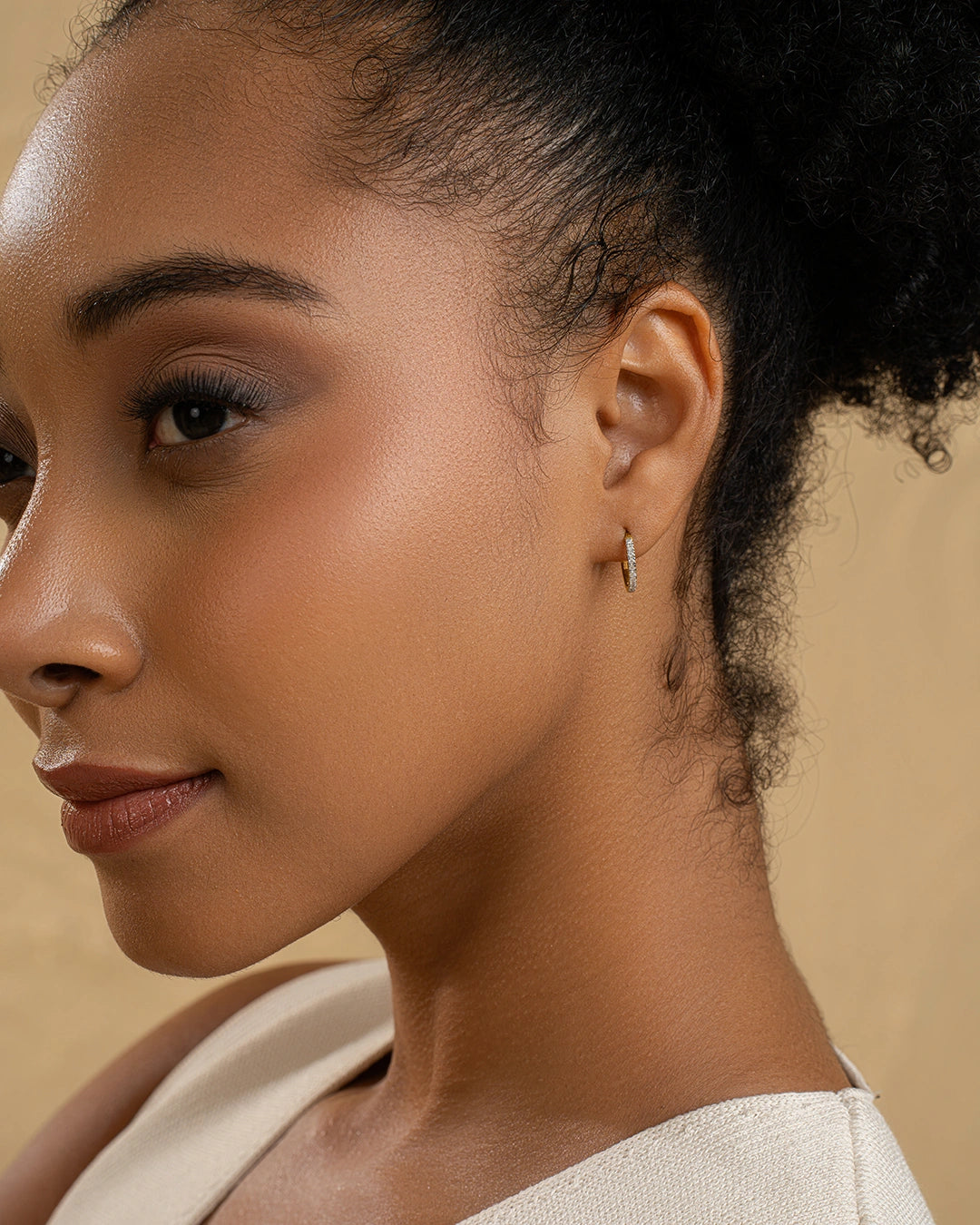 Diamond Lined Hoops