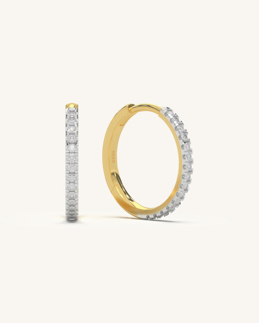 Half Diamond Hoops